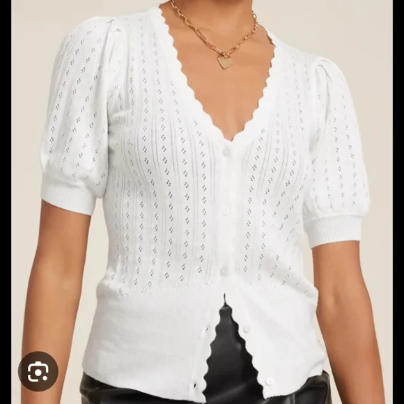 Maurices Scalloped Pointelle Cardigan - Picture 1 of 7